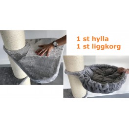 Till MC Pelare 1 hylla + 1 liggkorg