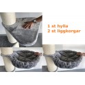 Till MC Pelare 1 hylla + 2 liggkorgar