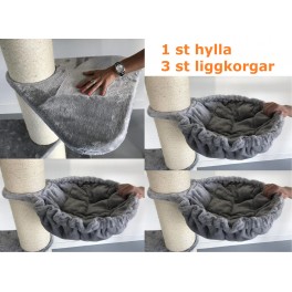Till MC Pelare 1 hylla + 3 liggkorgar