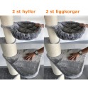 Till MC Pelare 2 hyllor + 2 liggkorgar